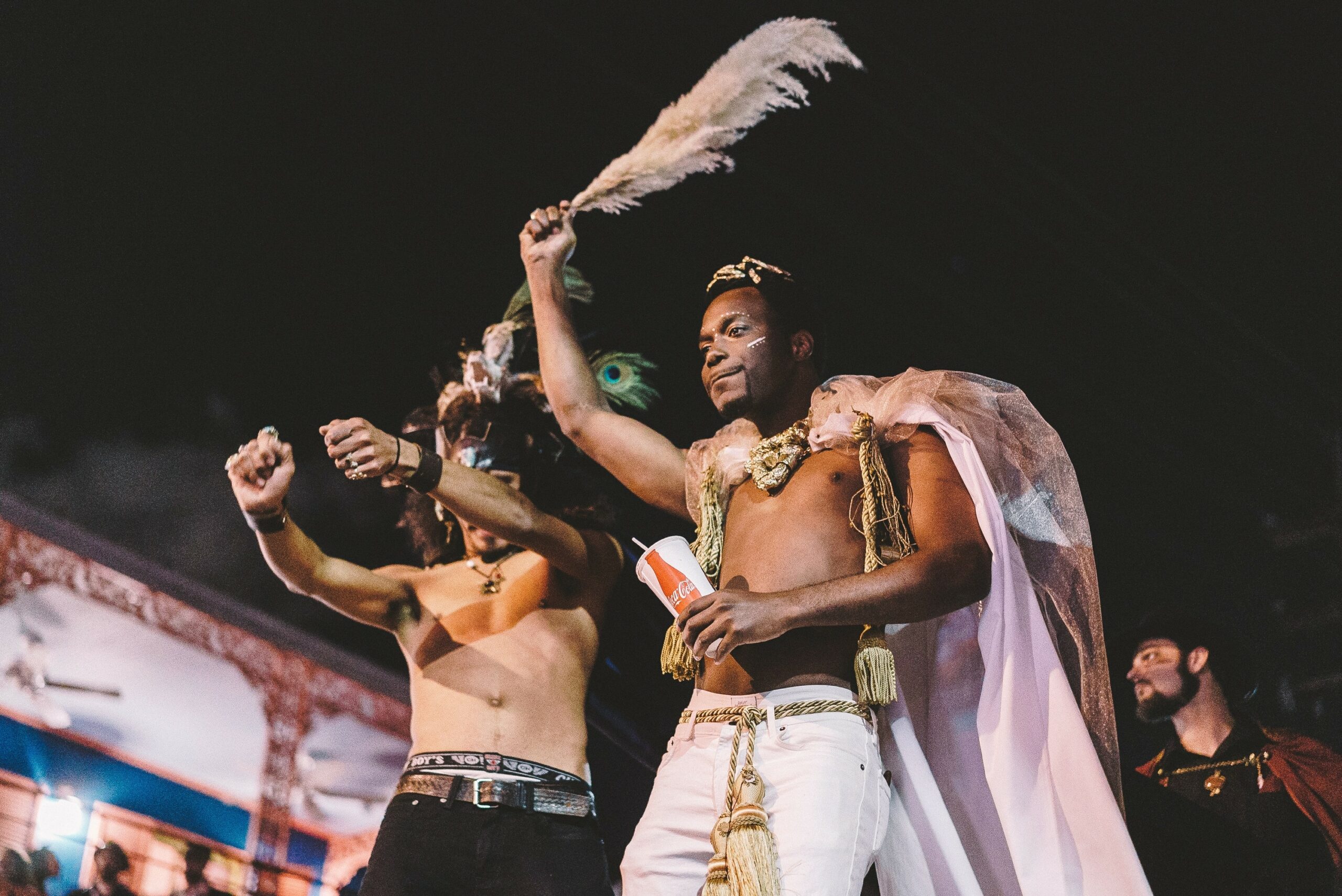 Two Men in a Multicultural Festival 